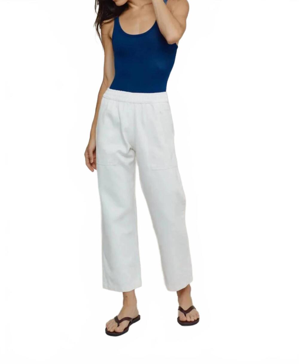 NEW JUNGMAVEN ocean wide leg pant in washed white organic
